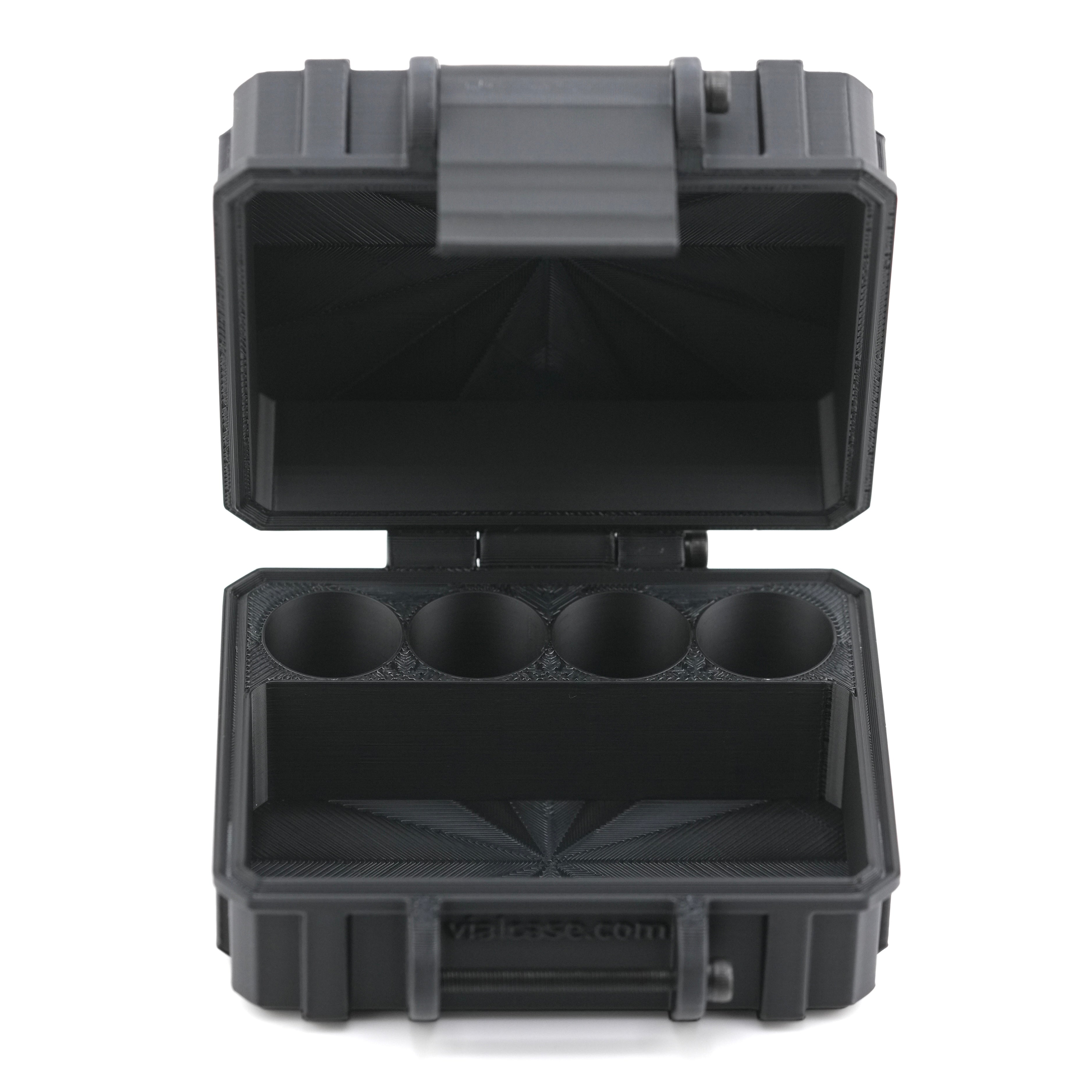 Mixed Vial Case | 4-Slot 3 ml Vial Case & 1 BAC Slot | Organizer for GLP-1, Peptides, Research