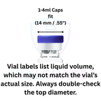Flexible Vial Caps | 3ml 5ml 10ml 30ml Multipack | Leak-Proof Vial Caps for Peptides, GLP-1, Insulin