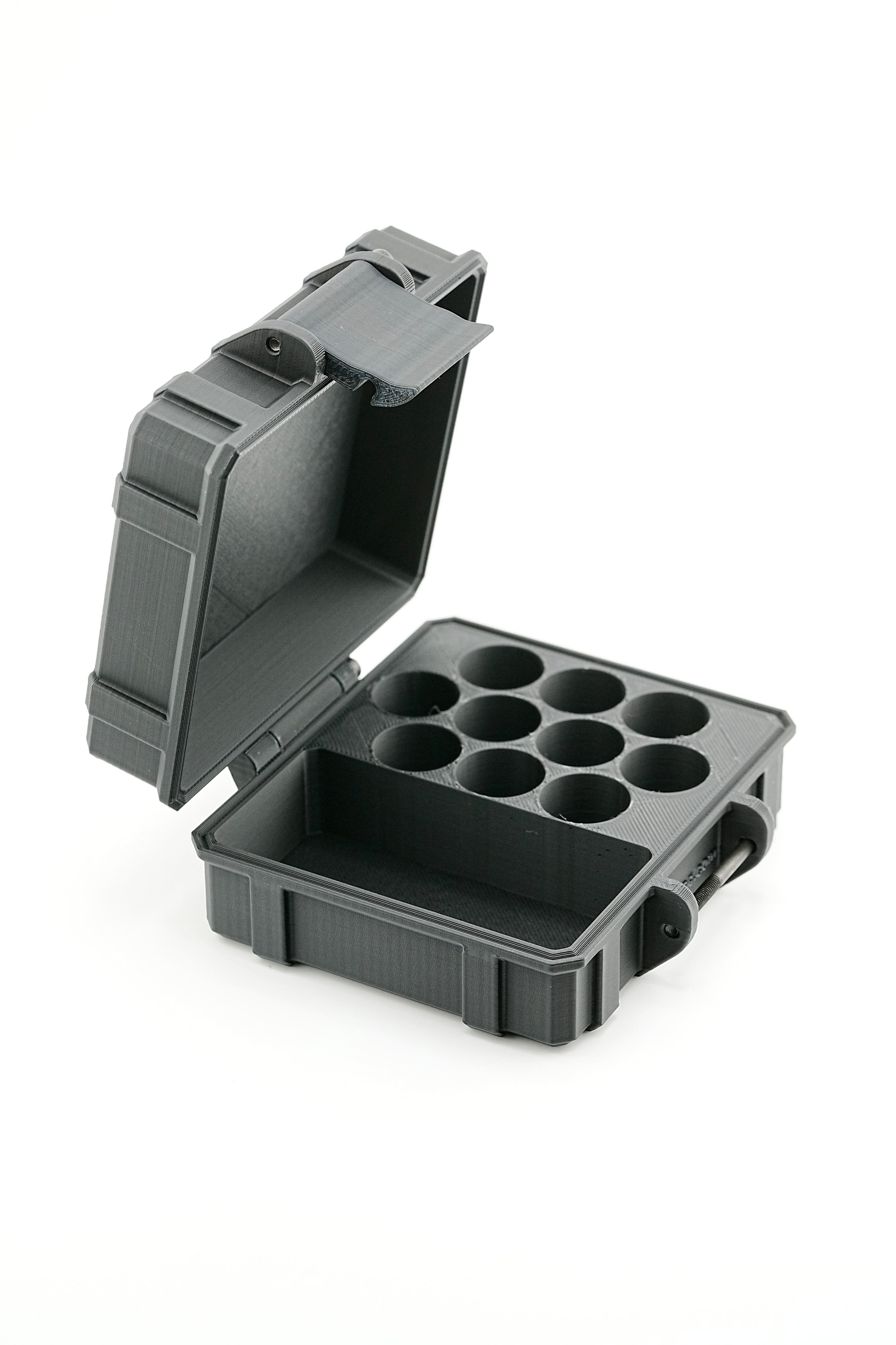 Mixed Vial Case | 10-Slot 3 ml Vial Case & 1 BAC Slot | Organizer for GLP-1, Peptides, Research