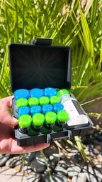 Mixed Vial Case | 12-Slot 3 ml Vial Case, 3-Slot 5 ml Vial Case & 1 BAC Slot | Organizer for GLP-1, Peptides, Research