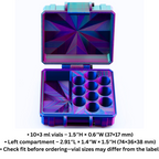 Mixed Vial Case | 10-Slot 3 ml Vial Case & 1 BAC Slot | Organizer for GLP-1, Peptides, Research