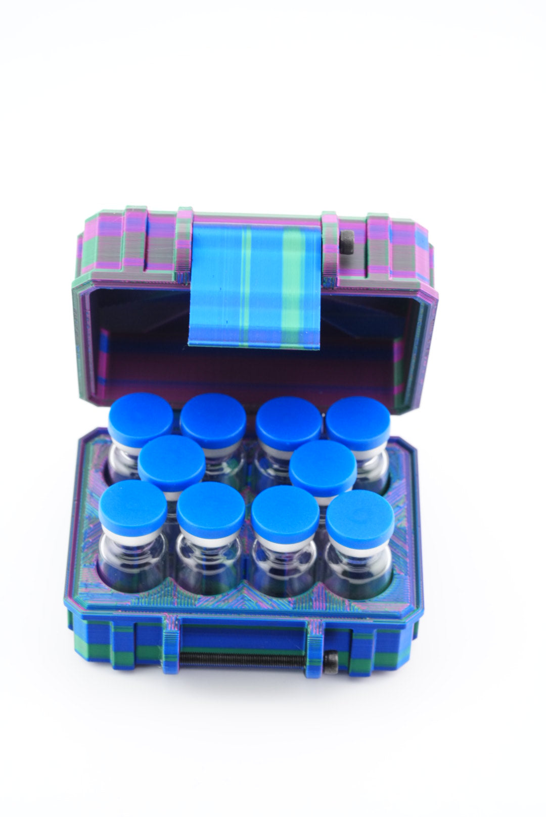10-Slot 3 ml Vial Case | Compact Organizer | Organizer for GLP-1, Peptides, Research