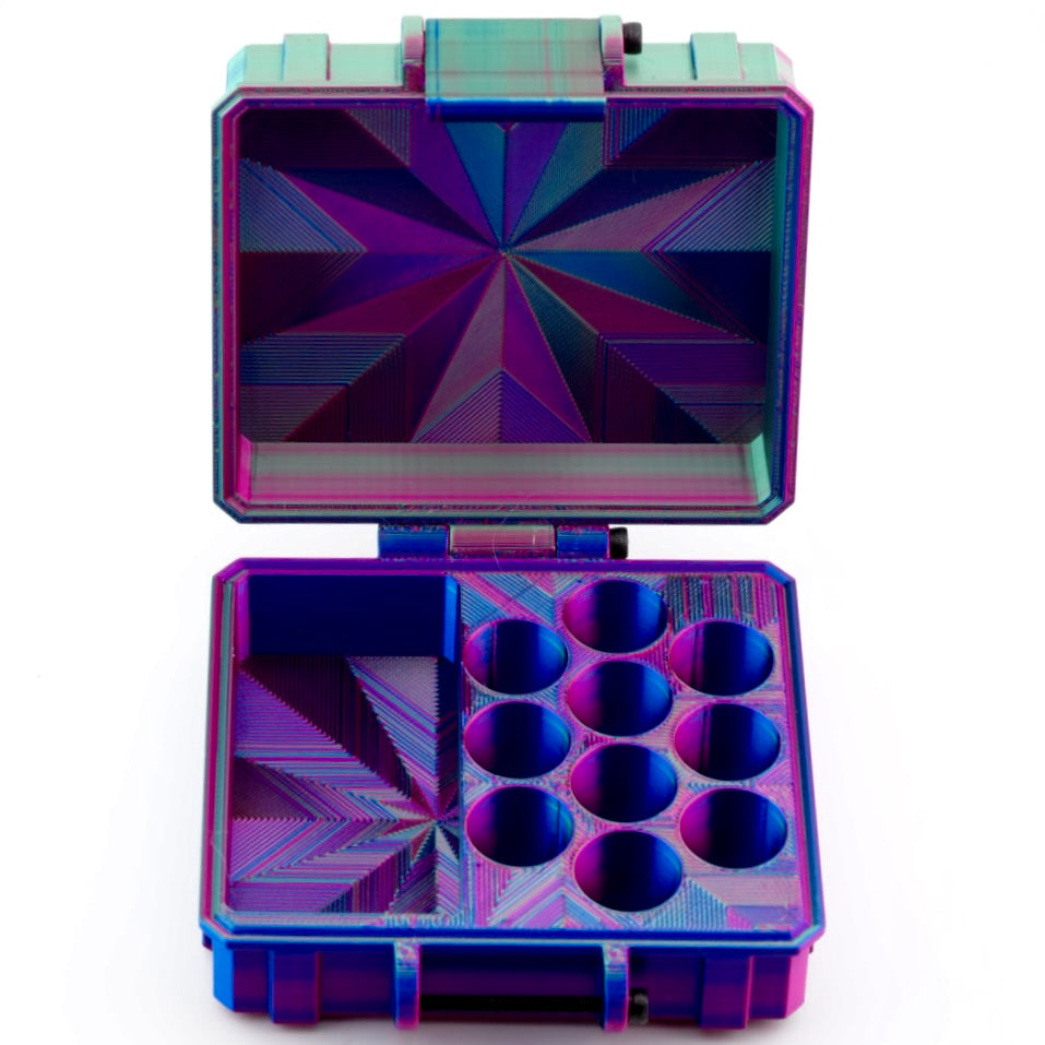 Mixed Vial Case | 10-Slot 3 ml Vial Case & 1 BAC Slot | Organizer for GLP-1, Peptides, Research