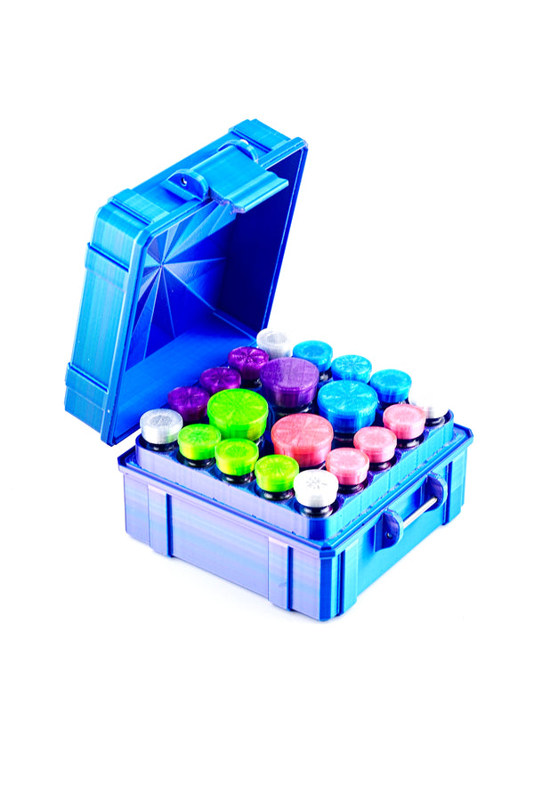 Mixed Vial Case | 16-Slot 3 ml & 4-Slot 10 ml Vial Case | Organizer for GLP-1, Peptides, Research
