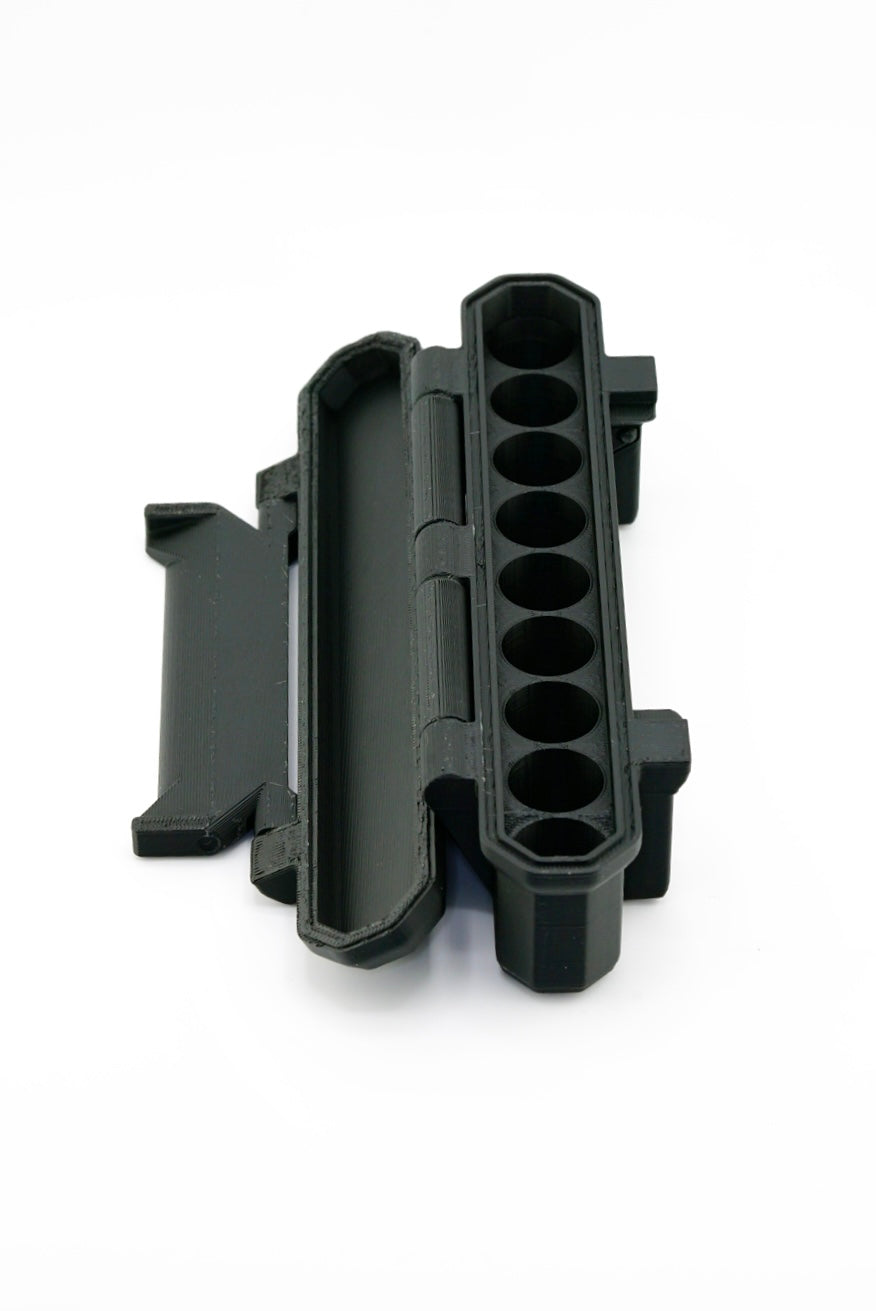 10-slot 3 ml vial organizer, three-quarter angle showing case profile