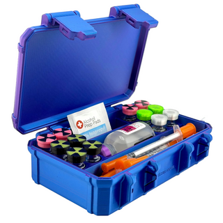 12-Slot 3 ml Vial Case with BAC & Syringe Storage | Organizer for GLP-1, Peptides, Research