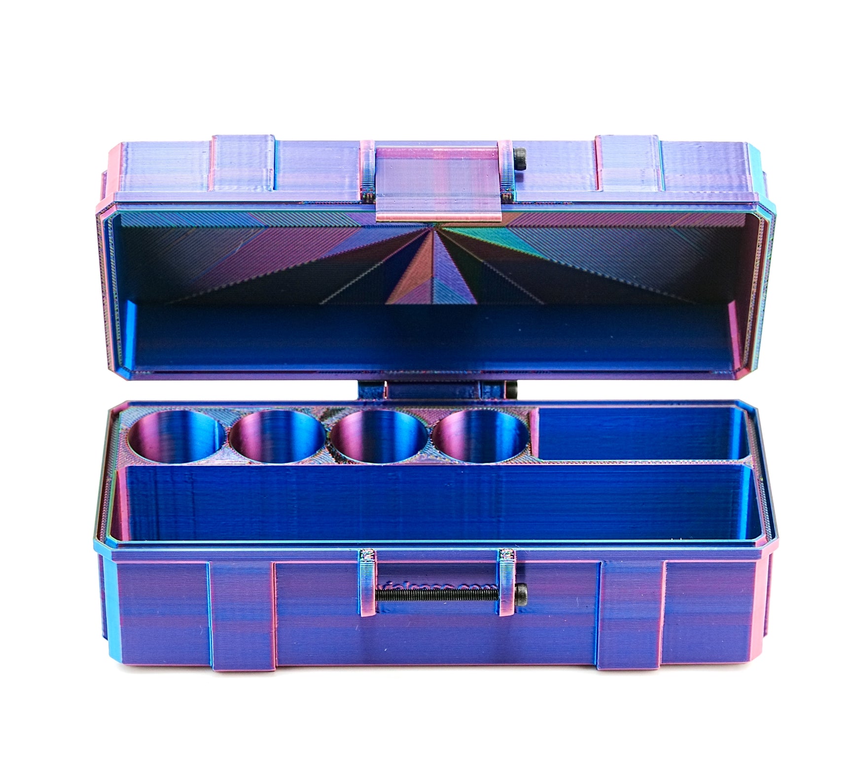 4-Slot 10 ml Vial Case with Storage Compartment | Organizer for GLP-1, Peptides, Research
