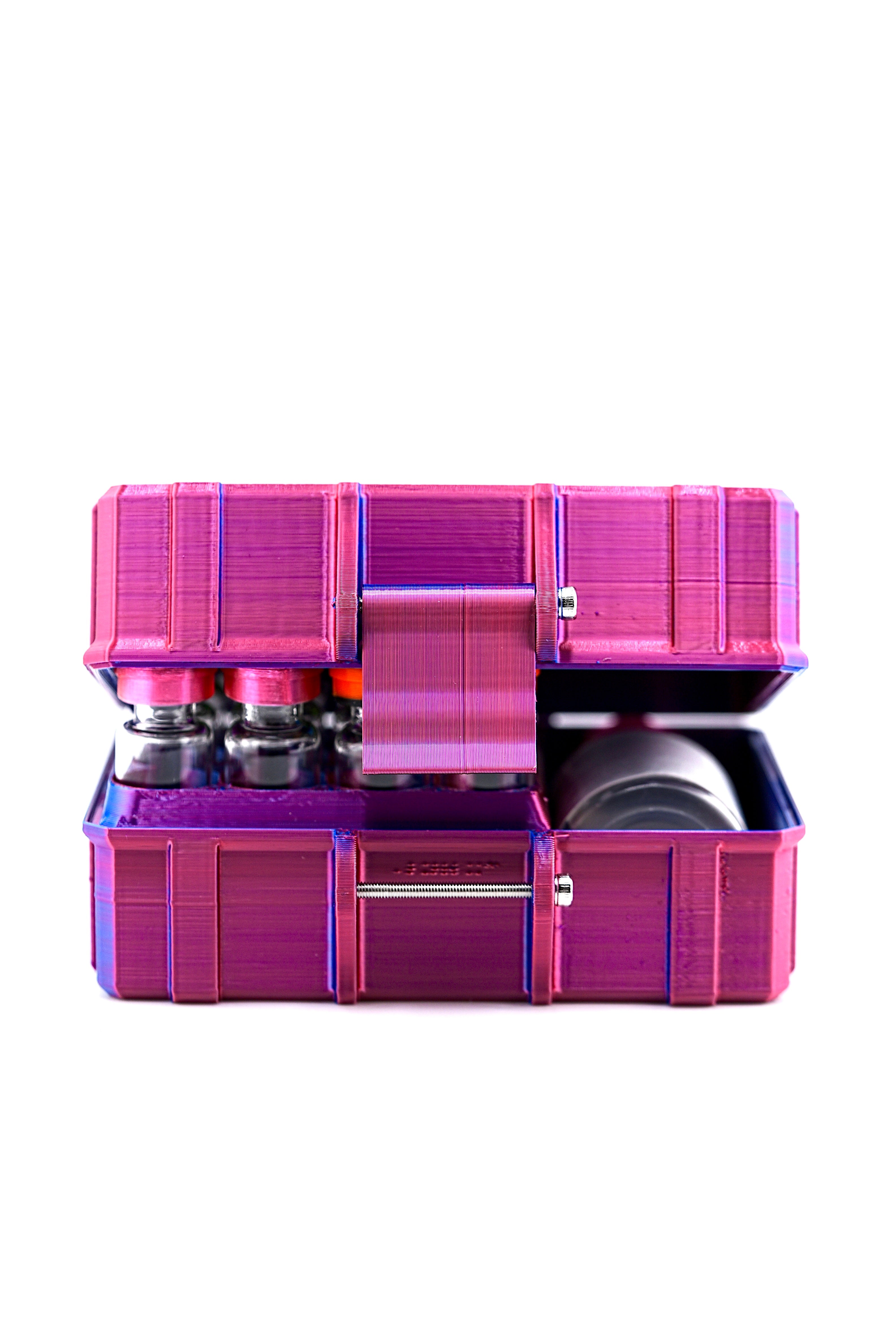 Mixed Vial Case | 12-Slot 3 ml Vial Case, 3-Slot 10 ml Vial Case + 1 BAC | Organizer for GLP-1, Peptides, Research