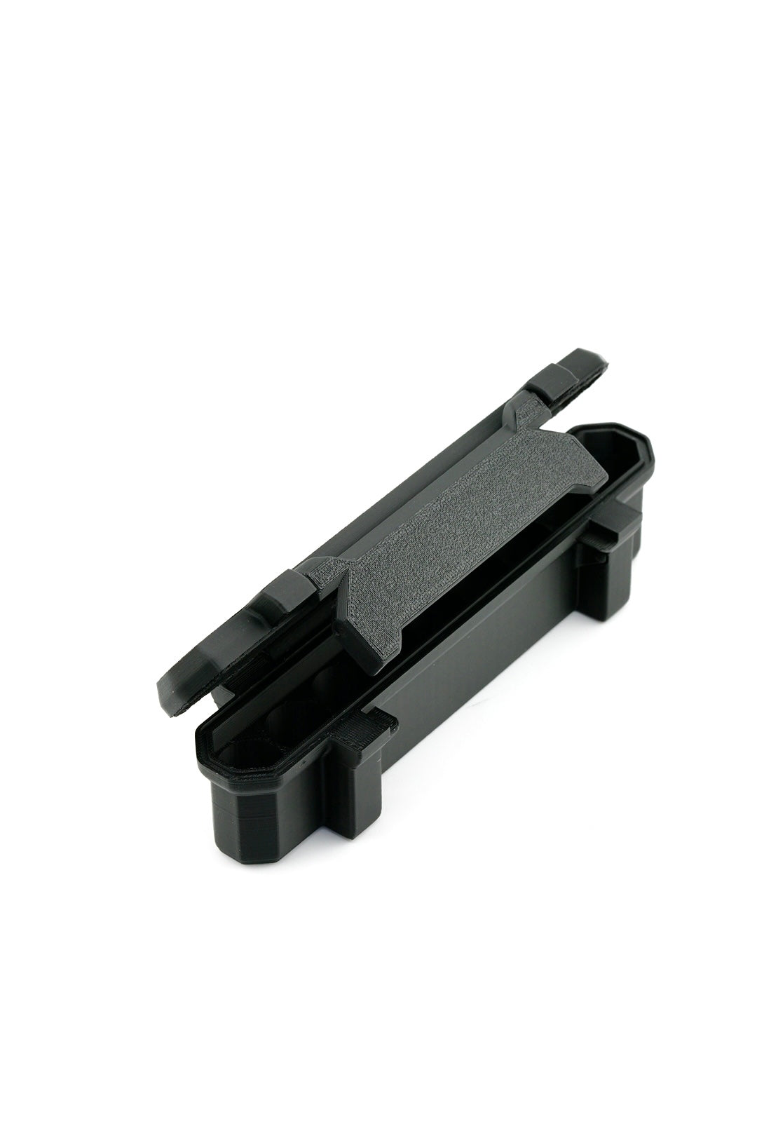 Rugged 10-Slot 3 ml Vial Case side view showing reinforced hinge-free hard-shell body