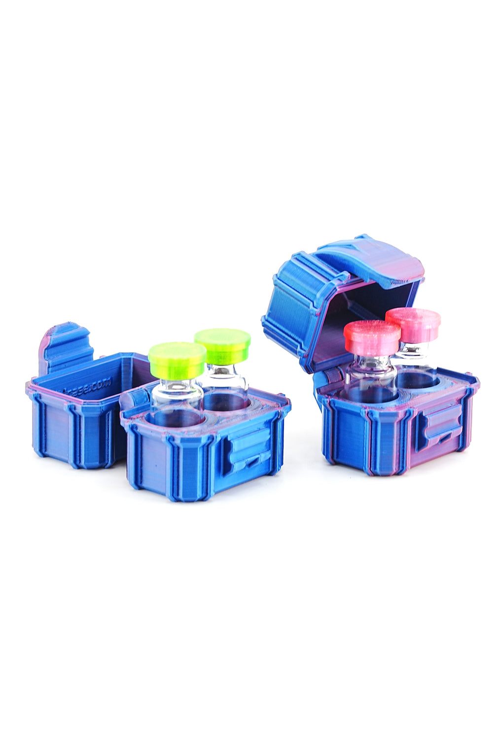2-Slot 3 ml Vial Case 2 Pack | Compact Travel Size | Organizer for GLP-1, Peptides, Research