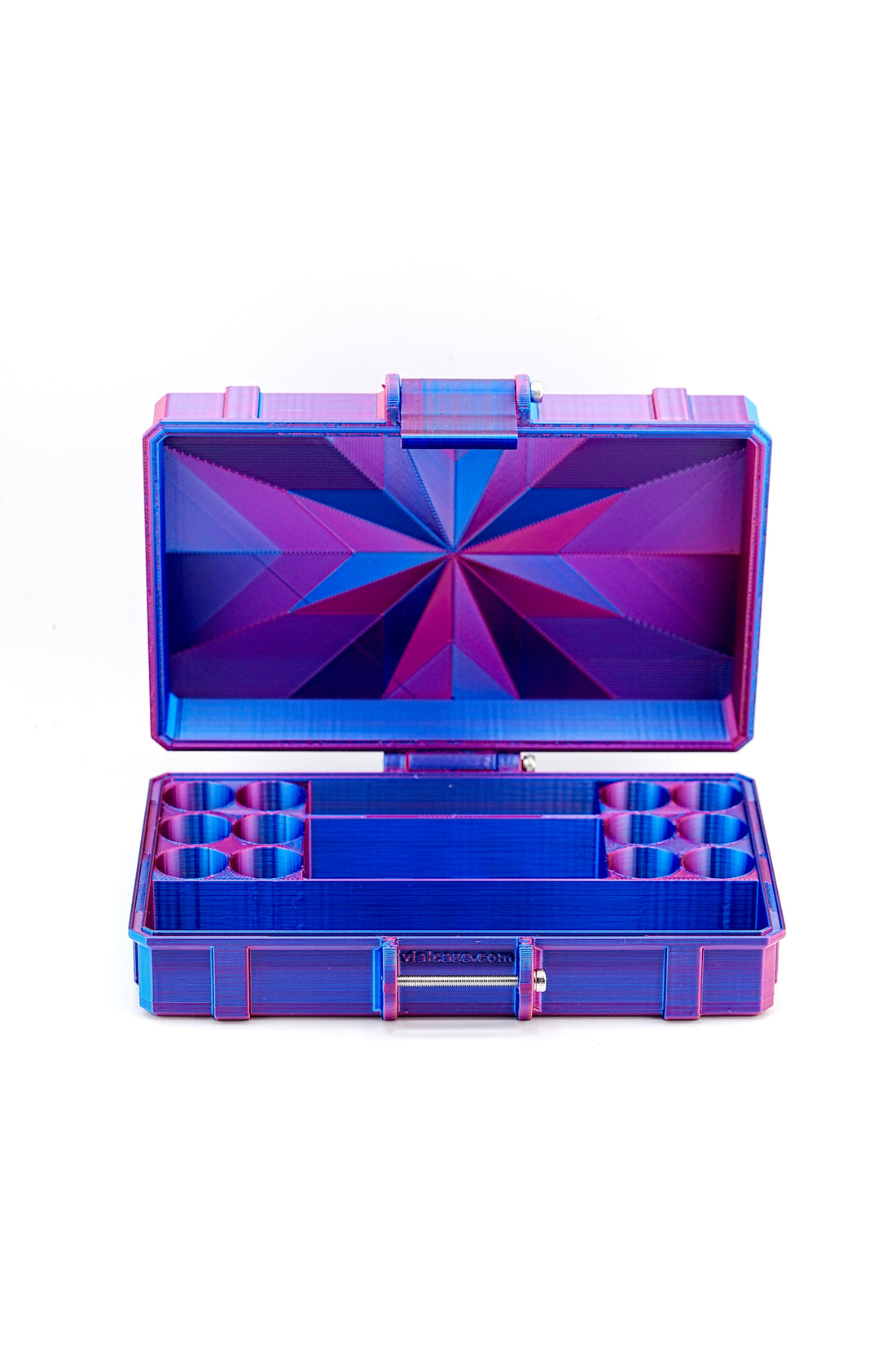 12-Slot 3 ml Vial Case with BAC & Syringe Storage — exterior view