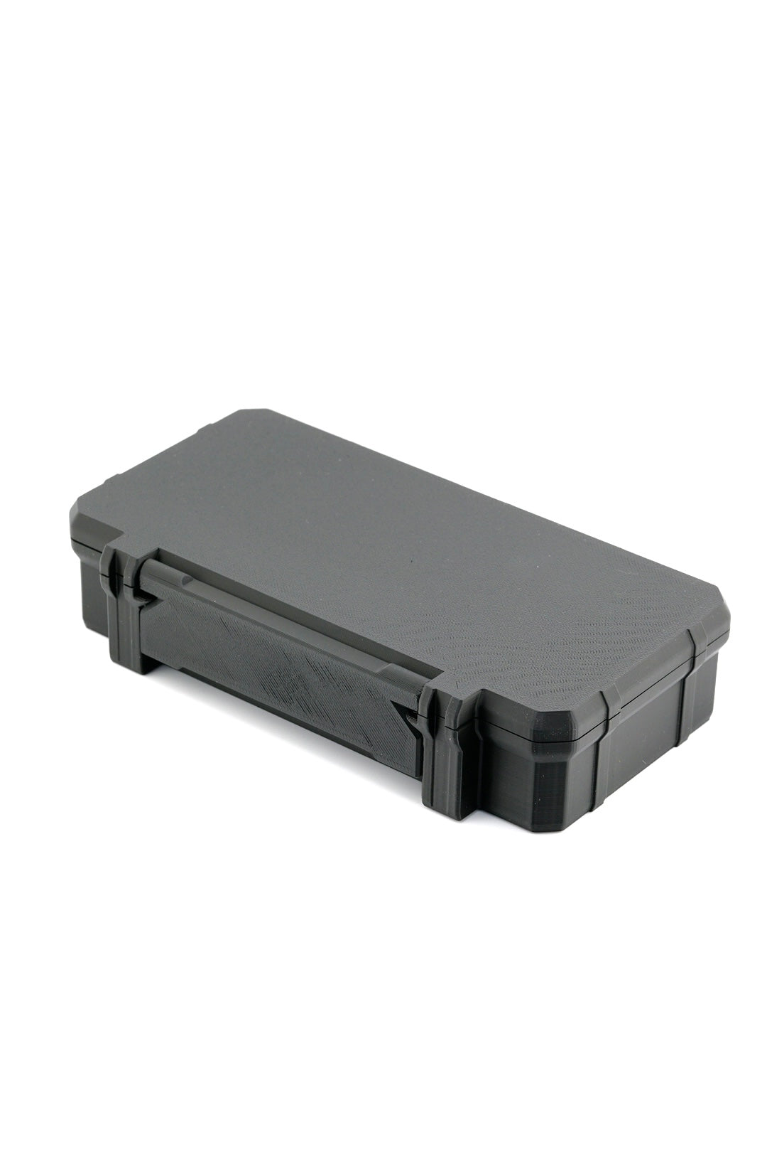 Rugged 18-Slot 3 mL Vial Case + BAC Slot + Syringe; Pad Storage shown at an angle highlighting the hard-shell exterior