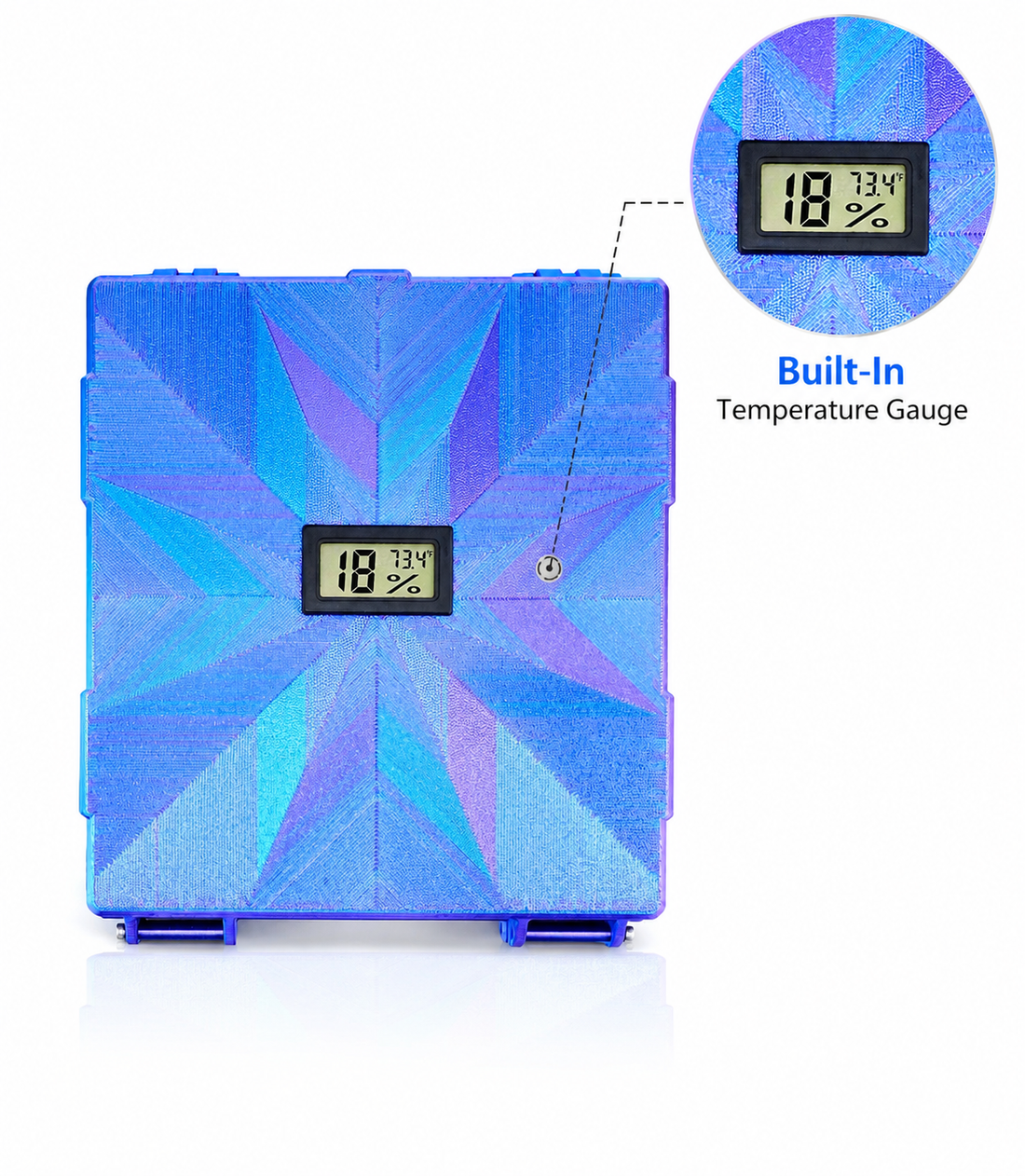 TempView 104 digital sensor display showing real-time temperature and humidity readings