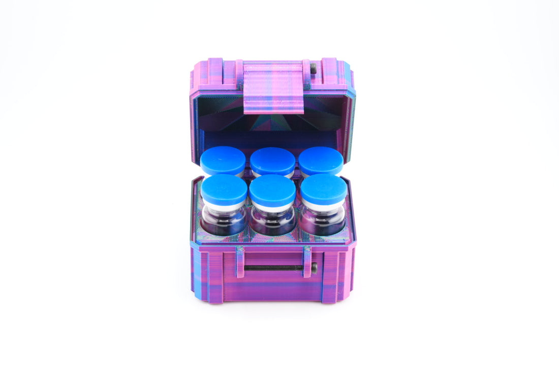Lightweight Vial Case – Fits 6 × 10ml Vials, TRT, HRT Travel, Fridge & Freezer Organizer Essential Oil