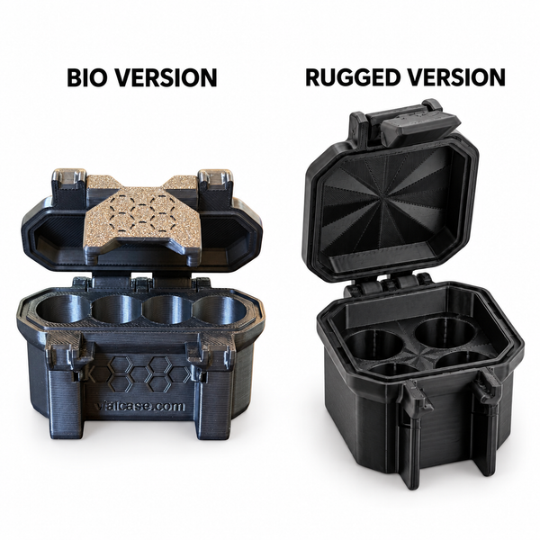 4-Slot 3 ml Vial Case | Compact Organizer | Organizer for GLP-1, Peptides, Research