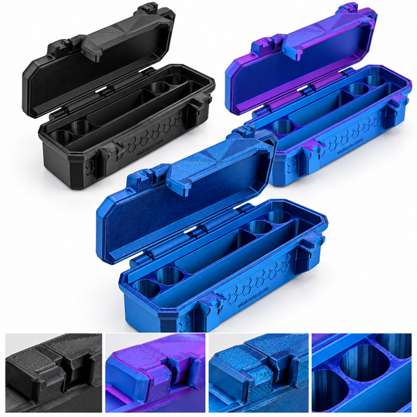 4-Slot 3 ml or 10 ml Vial Case with Extra Storage for Syringes, Alcohol pads,  | Organizer for GLP-1, Peptides, Research