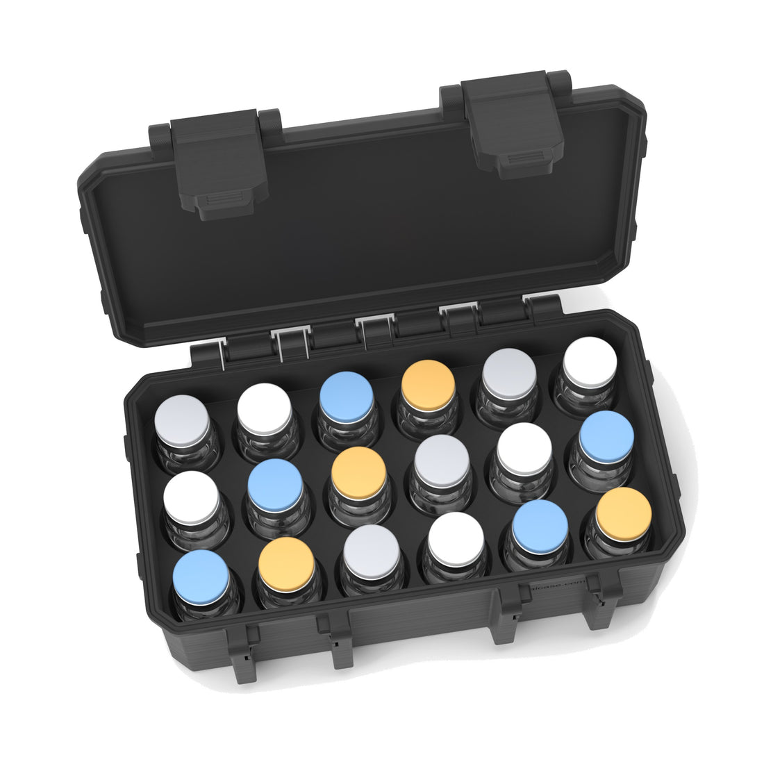 Staged: Insulin Vial Case 18 Vials - Home Storage in Black - vials, syringes and pads not included