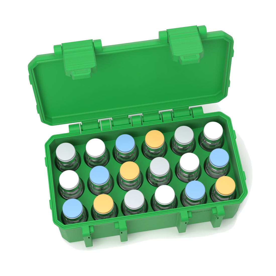 Staged: Insulin Vial Case 18 Vials - Home Storage in Cyber Green - vials, syringes and pads not included