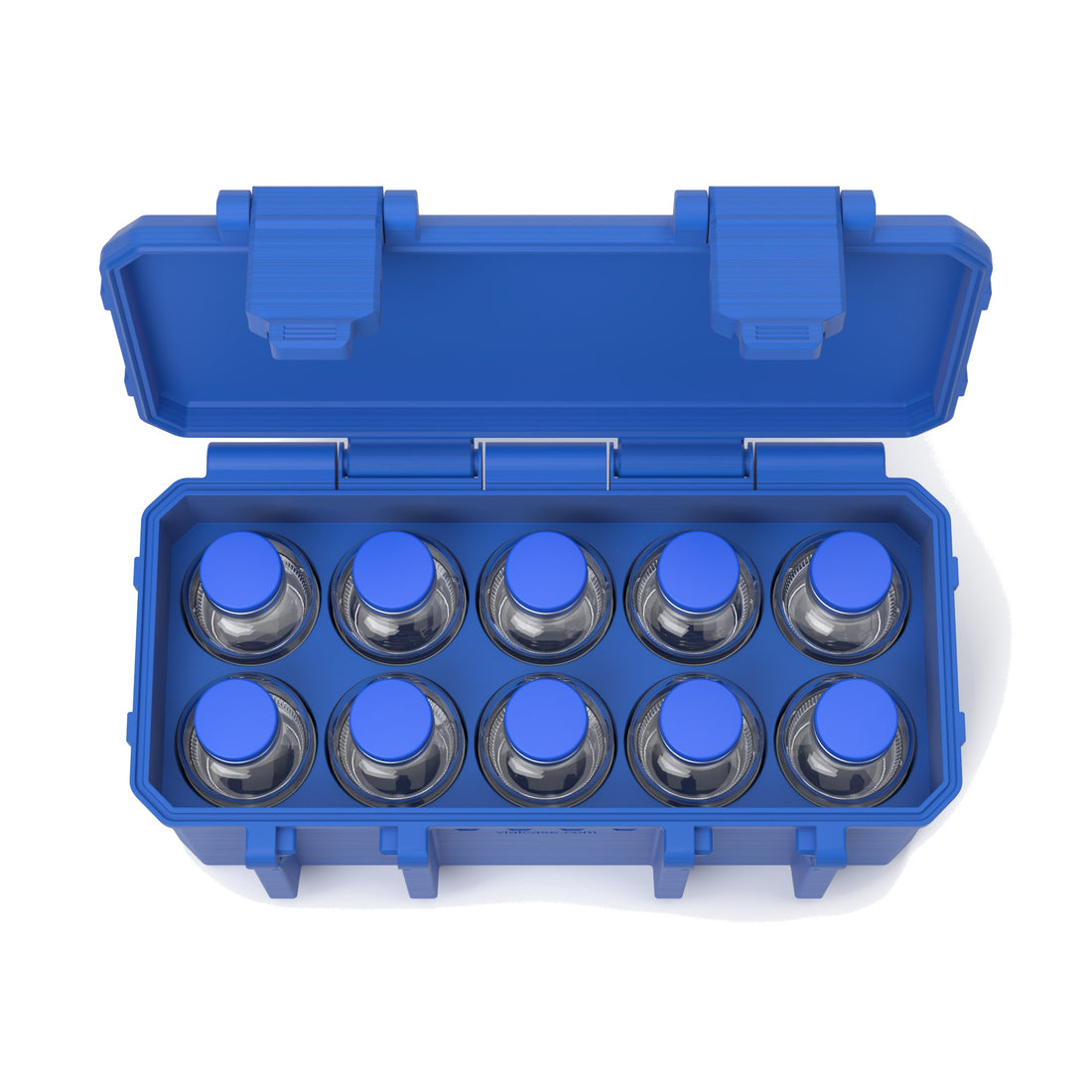 10-Slot 30 ml BAC Vial Case - Cobalt Blue