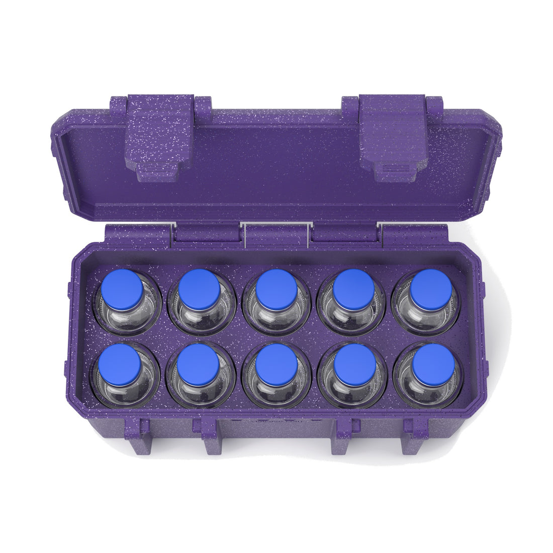 10-Slot 30 ml BAC Vial Case - Galaxy Purple