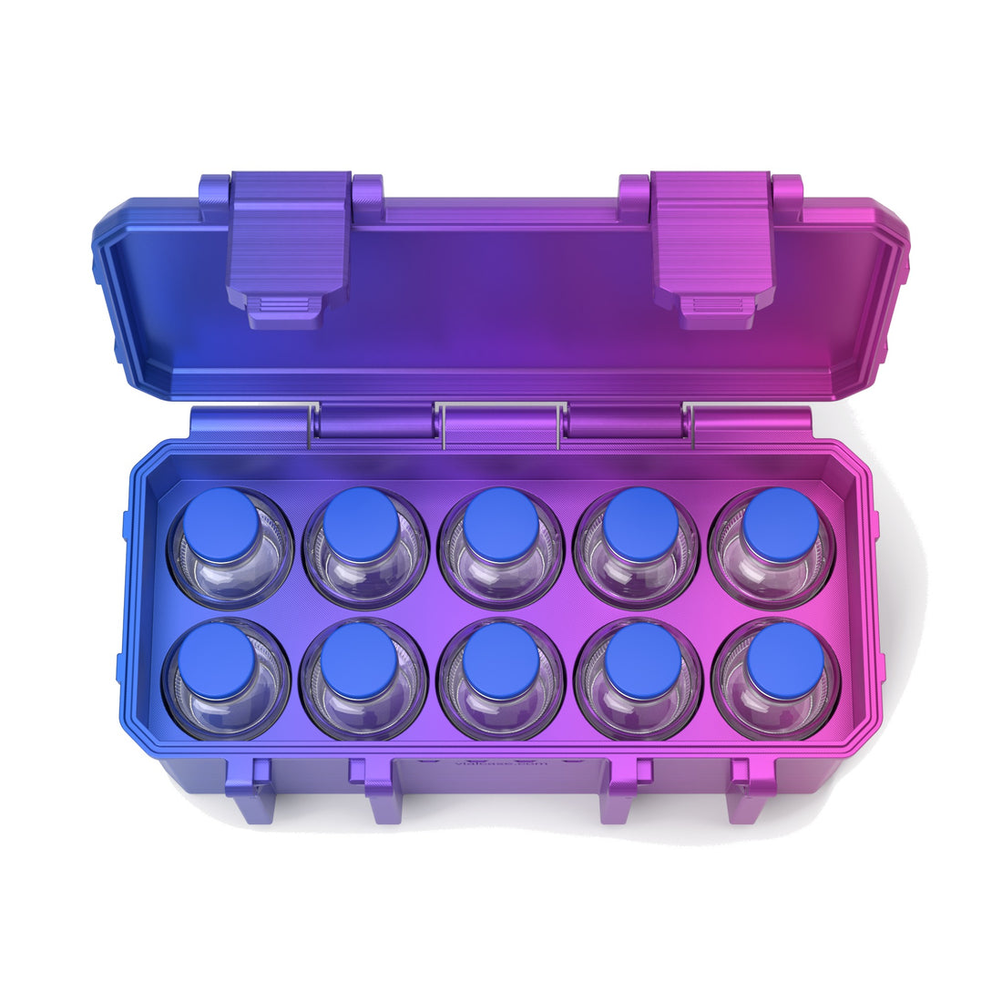 10-Slot 30 ml BAC Vial Case - RGB Metallic