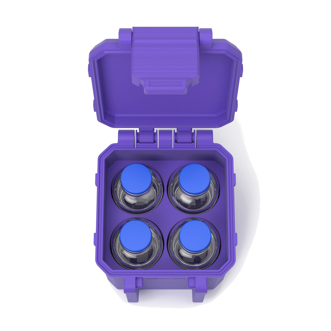 4-Slot 30 ml BAC Vial Case - Purple