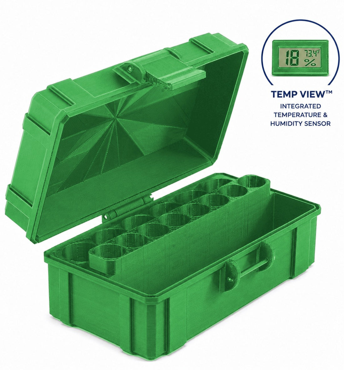 TempView Mixed Vial Case - Cyber Green