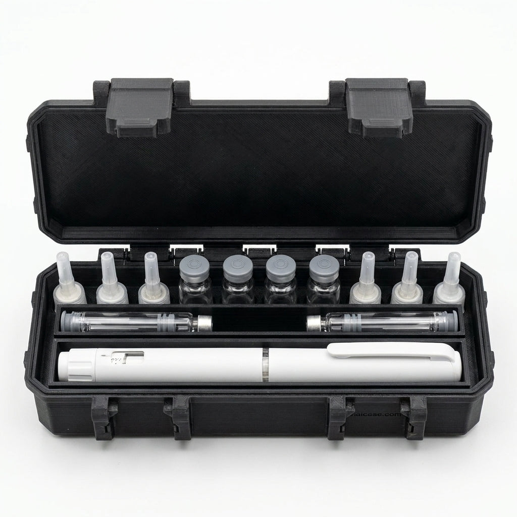 Injection Pen Case 1 Pen - shown filled (items not included)