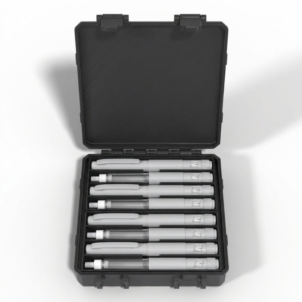 Injection Pen Case 8 Pens - shown filled (items not included)