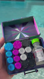 Mixed Vial Case | 12-Slot 3 ml Vial Case, 3-Slot 5 ml Vial Case & 1 BAC Slot | Organizer for GLP-1, Peptides, Research