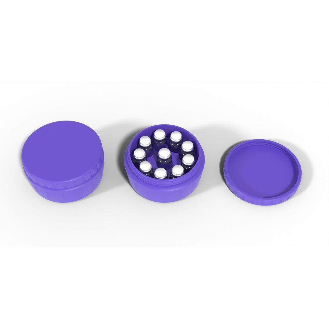 Round screw-top vial jar 10 x 3 mL - Purple