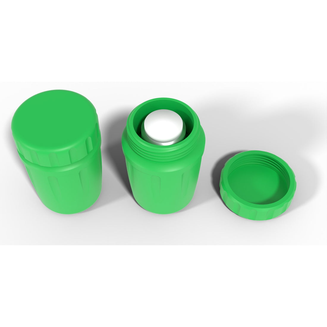 Round screw-top vial jar 1 x 10 mL - Cyber Green