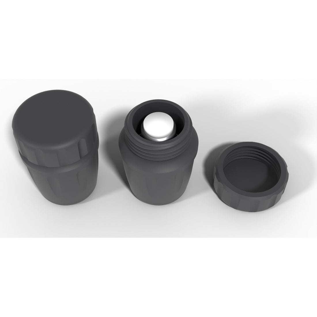 Round screw-top vial jar 1 x 3 mL - Black