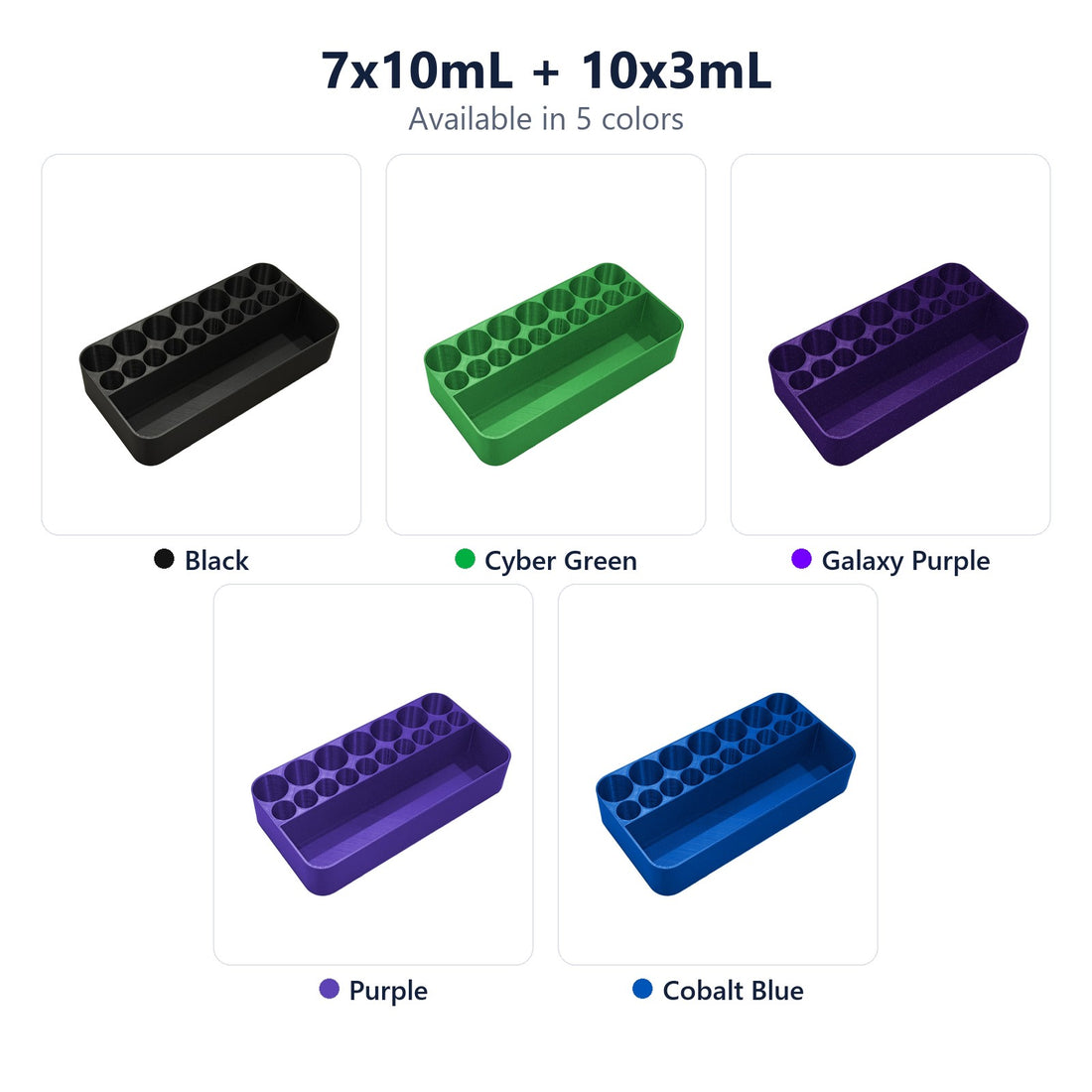 Vial Insert for YETI LoadOut GoBox 1 - 7x10mL + 10x3mL - all colors