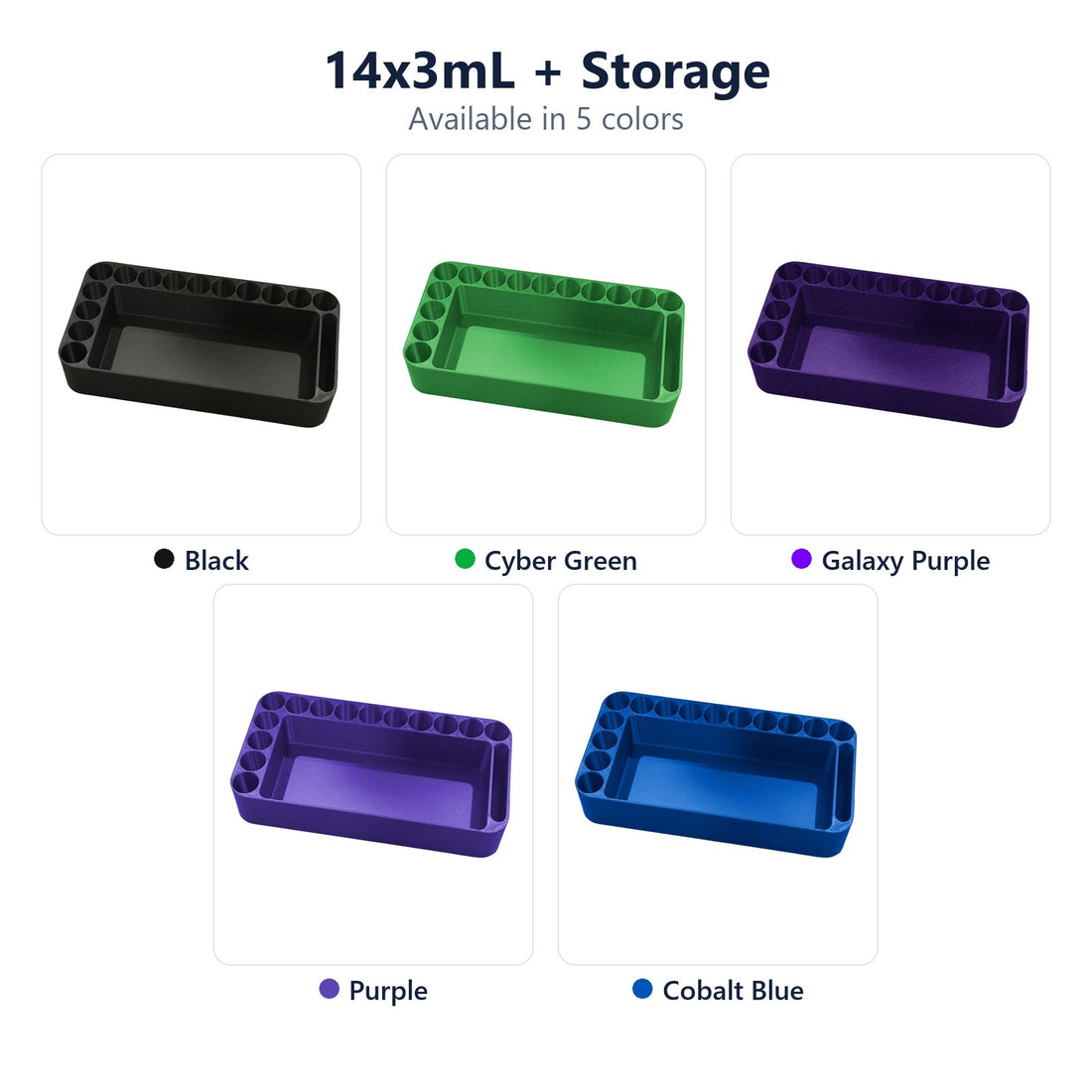 Vial Insert for YETI LoadOut GoBox 1 - 14x3mL + Storage - all colors